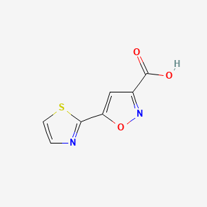 Chemical structure of 5-(2-Thiazolyl)isoxazole-3-carboxylic Acid