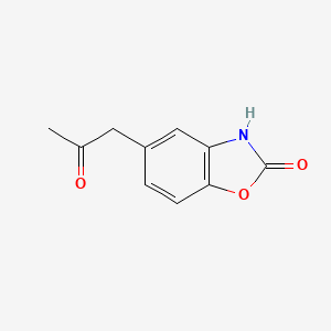 Chemical structure of 5-(2-oxopropyl)benzo[d]oxazol-2(3H)-one