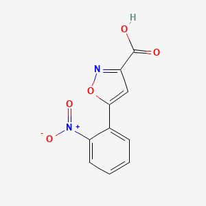 Chemical structure of 5-(2-Nitrophenyl)isoxazole-3-carboxylic Acid
