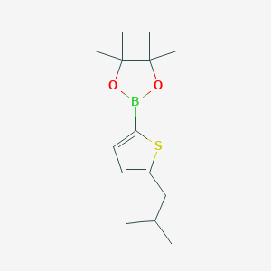 Chemical structure of 5-(2-Methylpropyl)thiophene-2-boronic acid pinacol ester