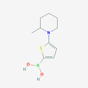 Chemical structure of 5-(2-Methylpiperidin-1-yl)thiophene-2-boronic acid