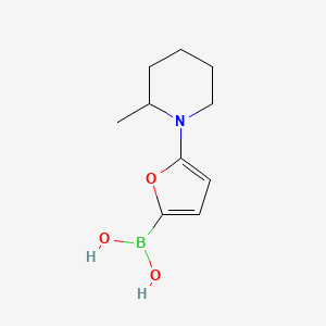 Chemical structure of 5-(2-Methylpiperidin-1-yl)furan-2-boronic acid