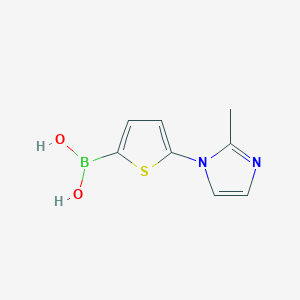 Chemical structure of 5-(2-Methylimidazol-1-yl)thiophene-2-boronic acid