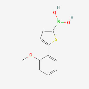 Chemical structure of 5-(2-Methoxyphenyl)thiophene-2-boronic acid