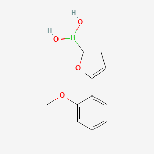 Chemical structure of 5-(2-Methoxyphenyl)furan-2-boronic acid