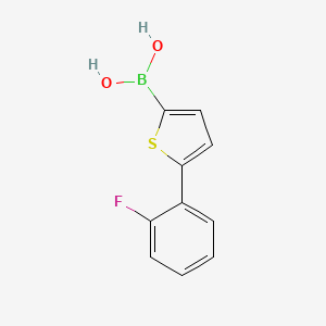 Chemical structure of 5-(2-Fluorophenyl)thiophene-2-boronic acid