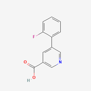 Chemical structure of 5-(2-Fluorophenyl)nicotinic acid