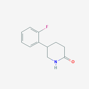 Chemical structure of 5-(2-Fluorophenyl)-2-piperidone