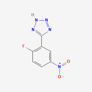 Chemical structure of 5-(2-Fluoro-5-nitrophenyl)-2H-tetrazole