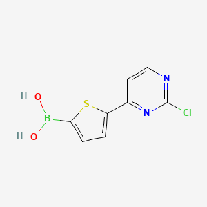 Chemical structure of 5-(2-Chloropyrimidin-4-yl)thiophene-2-boronic acid
