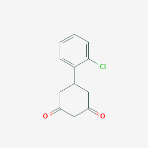 Chemical structure of 5-(2-Chlorophenyl)cyclohexane-1,3-dione