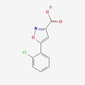 Chemical structure of 5-(2-Chlorophenyl)-3-isoxazolecarboxylic Acid
