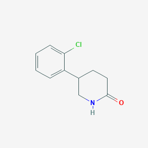 Chemical structure of 5-(2-Chlorophenyl)-2-piperidone