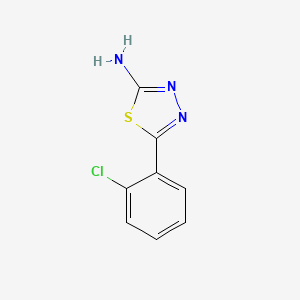 Chemical structure of 5-(2-Chlorophenyl)-1,3,4-thiadiazol-2-amine