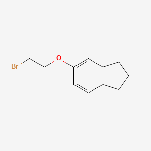 Chemical structure of 5-(2-Bromoethoxy)-2,3-dihydro-1H-indene