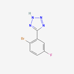 Chemical structure of 5-(2-Bromo-5-Fluorophenyl)-2H-1,2,3,4-Tetrazole