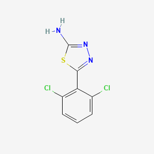 Chemical structure of 5-(2,6-Dichlorophenyl)-1,3,4-thiadiazol-2-amine