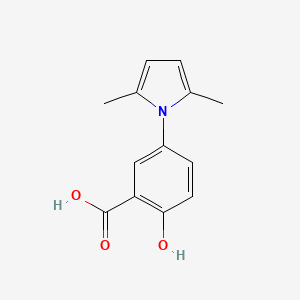 Chemical structure of 5-(2,5-Dimethyl-pyrrol-1-yl)-2-hydroxy-benzoic acid