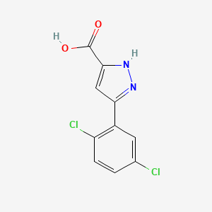 Chemical structure of 5-(2,5-Dichlorophenyl)-1H-pyrazole-3-carboxylic acid