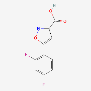 Chemical structure of 5-(2,4-Difluorophenyl)isoxazole-3-carboxylic Acid