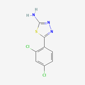 Chemical structure of 5-(2,4-Dichlorophenyl)-1,3,4-thiadiazol-2-amine