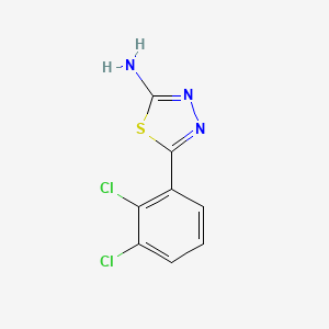 Chemical structure of 5-(2,3-Dichlorophenyl)-1,3,4-thiadiazol-2-amine