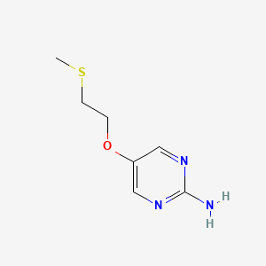 Chemical structure of 5-(2-(Methylthio)ethoxy)pyrimidin-2-amine