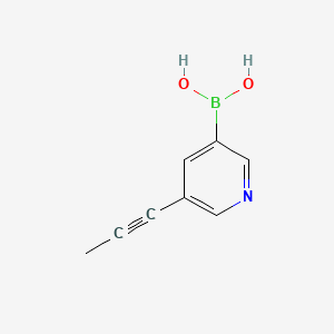 Chemical structure of 5-(1-Propynyl)pyridine-3-boronic Acid