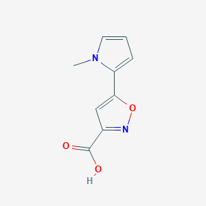 Chemical structure of 5-(1-Methyl-2-pyrrolyl)isoxazole-3-carboxylic Acid