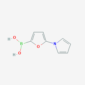 Chemical structure of 5-(1H-Pyrrol-1-yl)furan-2-boronic acid