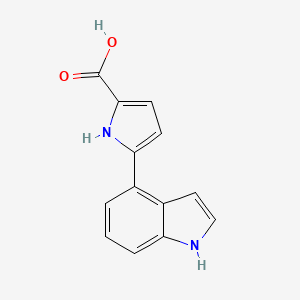Chemical structure of 5-(1H-Indol-4-yl)-1H-pyrrole-2-carboxylic acid