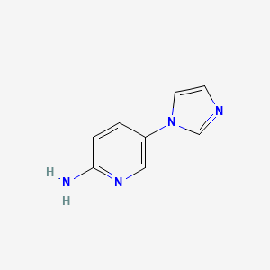 Chemical structure of 5-(1H-Imidazol-1-yl)pyridin-2-amine