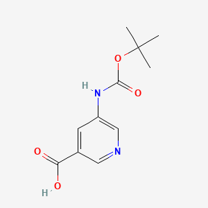 Chemical structure of 5-(Boc-amino)nicotinic acid