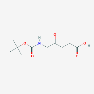 Chemical structure of 5-((tert-Butoxycarbonyl)amino)-4-oxopentanoic acid