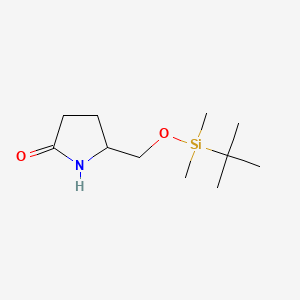 Chemical structure of 5-(((Tert-Butyldimethylsilyl)Oxy)Methyl)Pyrrolidin-2-One