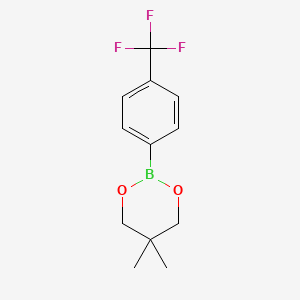 Chemical structure of 4-trifluoromethylbenzeneboronic acid neopentyl glycol ester