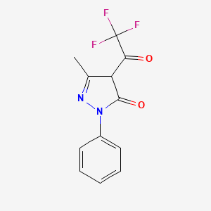 Chemical structure of 4-Trifluoroacetyl-3-methyl-1-phenyl-5-pyrazolone