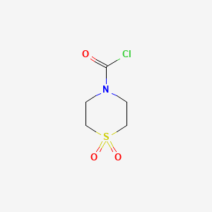 Chemical structure of 4-Thiomorpholinecarbonyl chloride, 1,1-dioxide