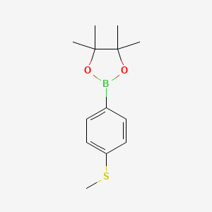 Chemical structure of 4-Thioanisoleboronic acid, pinacol ester