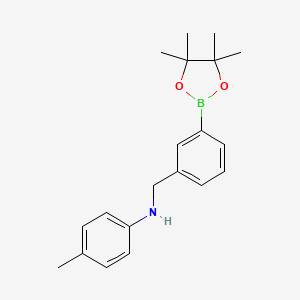 Chemical structure of 4-Tetra-3,4-tetra-benzyl-3,4-methylaniline