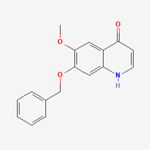 Chemical structure of 7-(Benzyloxy)-6-methoxyquinolin-4-ol