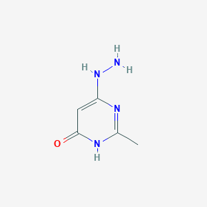 Chemical structure of 4-Pyrimidinol,6-hydrazino-2-methyl-