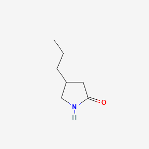 Chemical structure of 4-Propylpyrrolidin-2-One