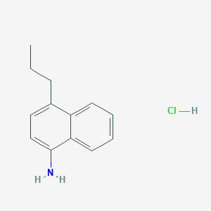 Chemical structure of 4-Propylnaphthalen-1-amine hydrochloride