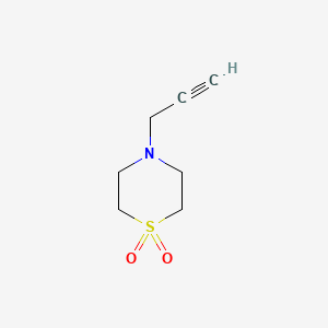 Chemical structure of 4-Propargylthiomorpholine 1,1-Dioxide