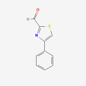 Chemical structure of 4-Phenylthiazole-2-carbaldehyde