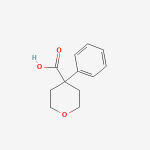Chemical structure of 4-Phenyloxane-4-carboxylic acid