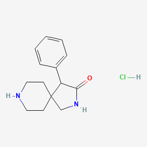 Chemical structure of 4-Phenyl-2,8-diazaspiro[4.5]decan-3-one hydrochloride