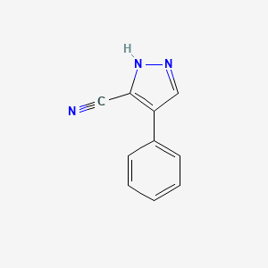 Chemical structure of 4-Phenyl-1H-pyrazole-3-carbonitrile