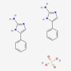 Chemical structure of 4-Phenyl-1H-imidazol-2-amine hemisulfate